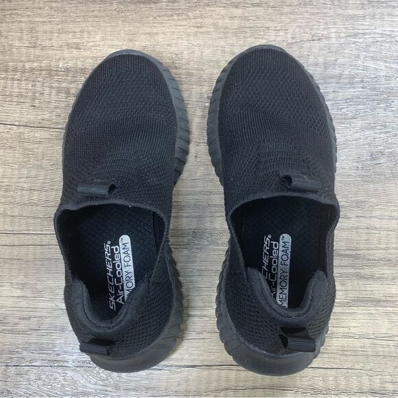 Skechers Elite Flex~Boy’s~”Wasik” Black Casual Slip-on Comfort Shoes~Size 12 - Picture 5 of 8